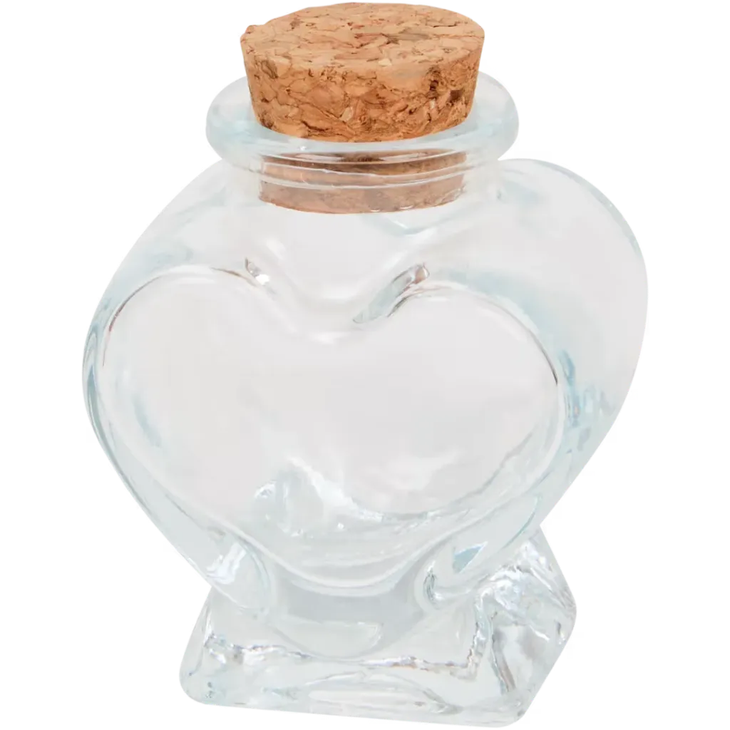 Glazen potje hart-vorm