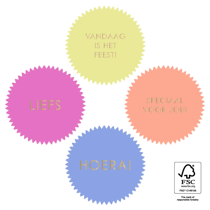 Cadeaustickers met tekst